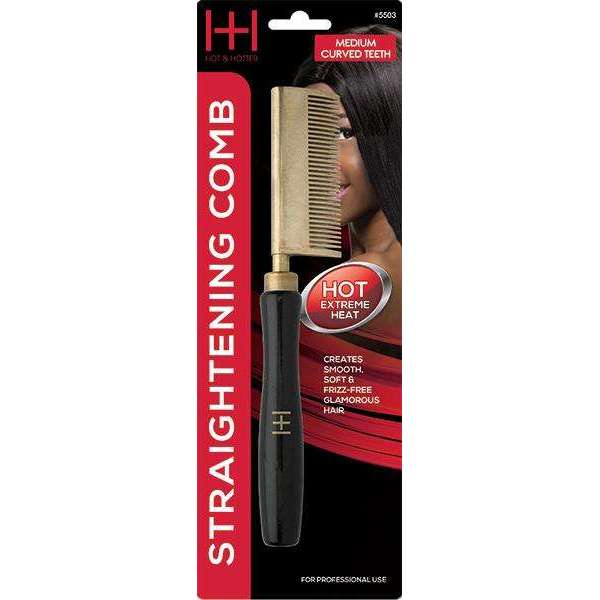 Annie #5503 Straightening Comb - Medium Teeth Curved Sided
