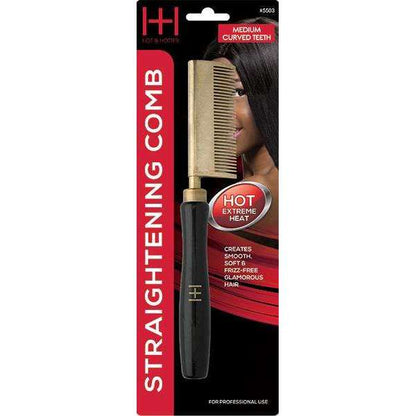 Annie #5503 Straightening Comb - Medium Teeth Curved Sided