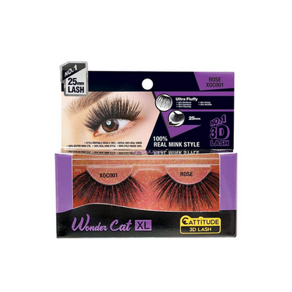 Ebin New York Wonder Cat XL Real Mink Strip Lashes XOC