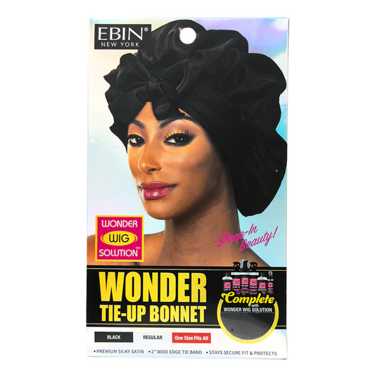 Wonder Tie Up Bonnet Regular Black WWTB01