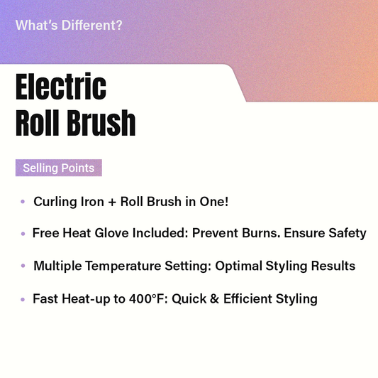 Red Electric Heat Roll Brush 1.5"