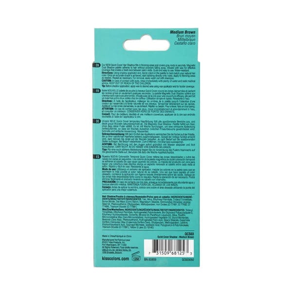 Kiss Quick Cover Root Touch-Up Hair Shadow (Med Brown) QCS03