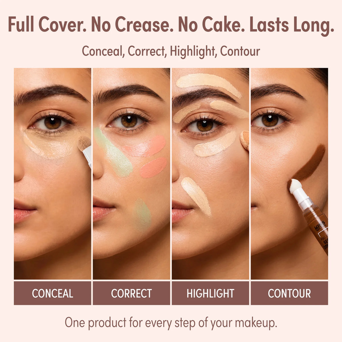 Kiss New York Full Cover Serum Concealer with Sponge Tip