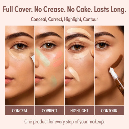 Kiss New York Full Cover Serum Concealer with Sponge Tip