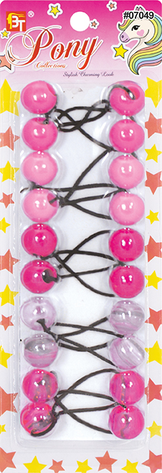 Beauty Town Kids Ponytail Holders With Beads - Assorted Colors