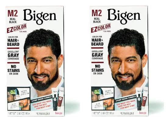 2 PACK  BIGEN EZ HAIR COLOR (M2) REAL BLACK