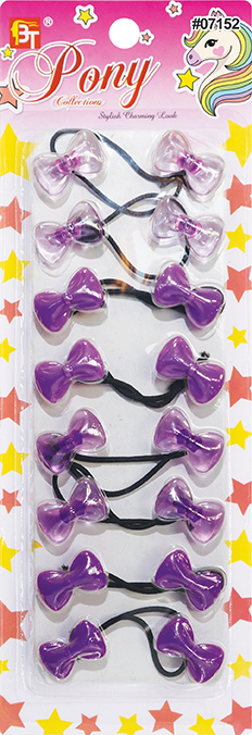 Beauty Town Kids Ponytail Holders With Beads - Assorted Colors