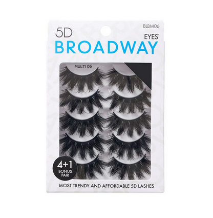 Broadway Eyes 5D Strip Lashes 5 Pair Multipack