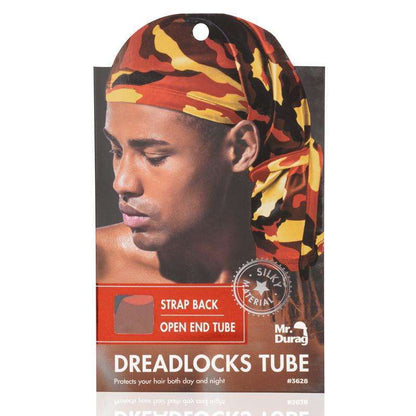 Mr. Durag #3628 Strap Back Dreadlocks Tube Camo Pattern Assorted Colors