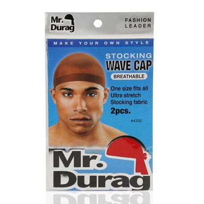 Annie #4332 Mr. Durag Breathable Stocking Wave Cap Assorted Colors 2 pcs