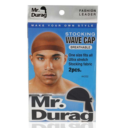 Annie #4332 Mr. Durag Breathable Stocking Wave Cap Assorted Colors 2 pcs
