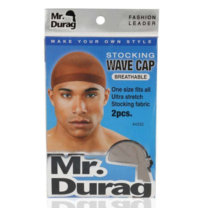 Annie #4332 Mr. Durag Breathable Stocking Wave Cap Assorted Colors 2 pcs