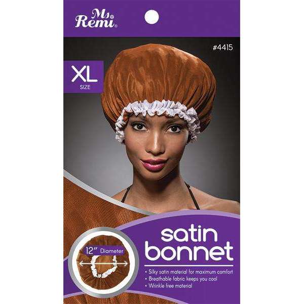 Ms. Remi XL Satin Bonnet Black #4415