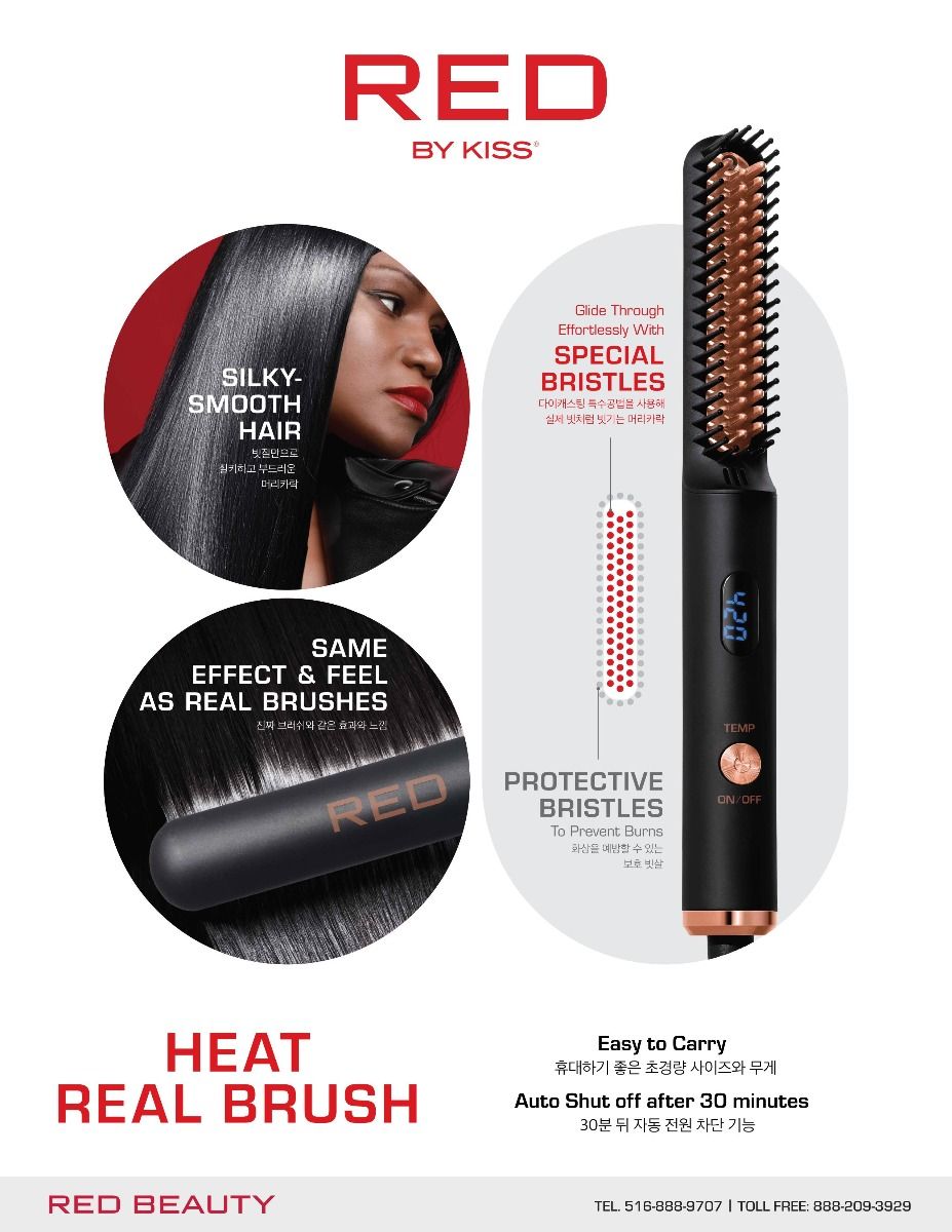 Red Mid Size Hot Brush MHB01