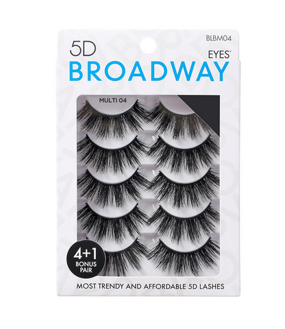 Broadway Eyes 5D Strip Lashes 5 Pair Multipack