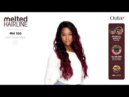 Outre Melted Hairline MH 106 Glueless HD Lace Front Synthetic Wig – 26 inch Long Deep Wave Crimp Hair