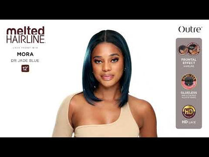 Outre Melted Hairline Mora Glueless HD Lace Front Synthetic Wig - 12 inch Short Straight Yaki Bob