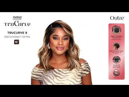 Outre Melted Hairline TruCurve 9 Glueless HD Lace Front Synthetic Wig - 16 inch Side Part Wavy Hair