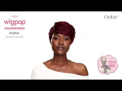 Outre Wigpop Hadia Glueless Synthetic Full Wig - 8.5 inch Short Straight Layered Pixie Cut with Bangs