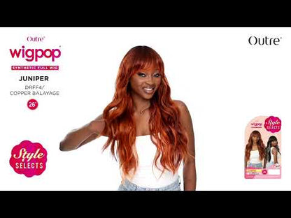 Outre Wigpop Style Selects Juniper Glueless Full Wig - 26 inch Long Wavy Light Yaki with Bangs