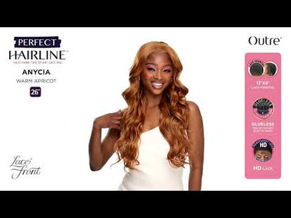 Outre Perfect Hairline Anycia Glueless 13x6 HD Lace Front Synthetic Wig - 26 inch Ultra Long Straight Hair