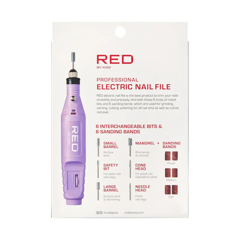 ENF01 RED ELECTRIC NAIL FILE