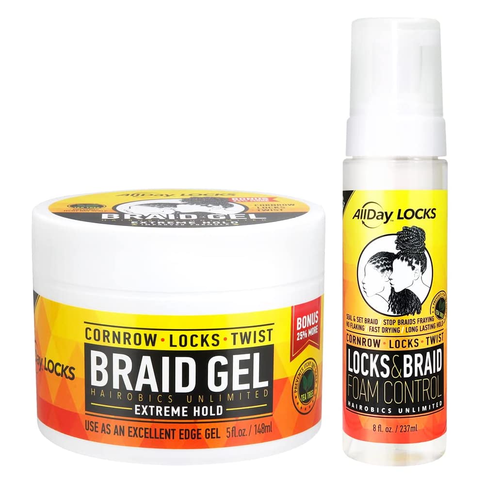 AllDay Locks Braid Gel 5oz and Mousse Set