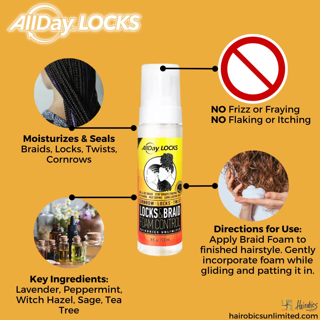 AllDay Locks Braid Gel 5oz and Mousse Set