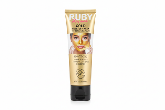 Ruby Kisses Gold Peel-Off Mask on white background