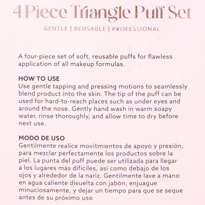 Celavi 4 PC Triangle Puff Set Single