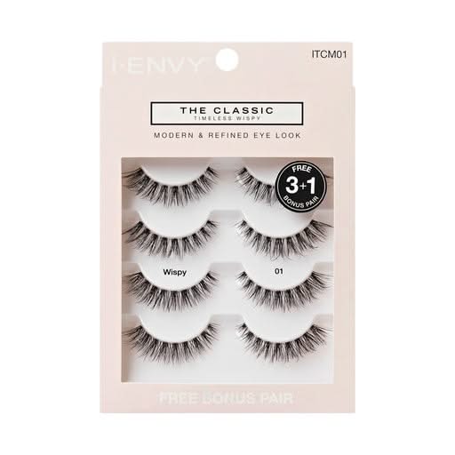 I-Envy Multi Classic Timeless Wispy False Eyelashes 5 Pair Multi-Pack ITCM01