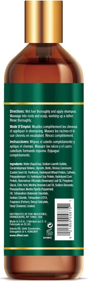 Difeel Rosemary & Mint Shampoo Infused with Biotin 12 oz
