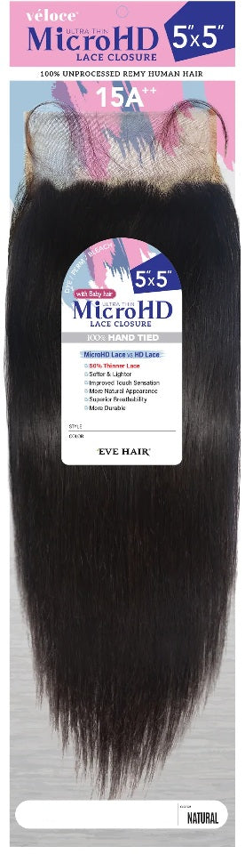 5X5 Micro HD Lace Closure Straight 10" MHDST