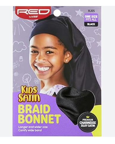 Red by Kiss Kids Satin Braid Bonnet HJ