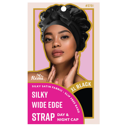 Ms Remi Silky Wide Edge Strap Day & Night Cap XL Black 03701