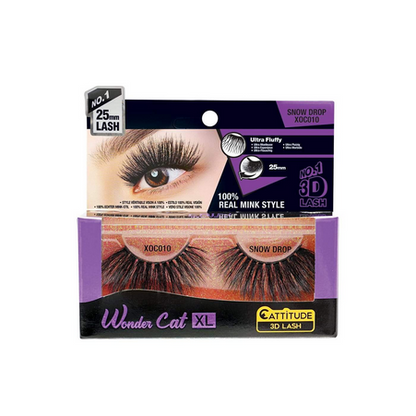 Ebin New York Wonder Cat XL Real Mink Strip Lashes XOC