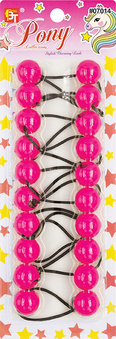 Beauty Town Kids Ponytail Holders With Beads - Assorted Colors