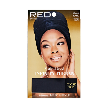 Red Satin Lined Infinity Turban