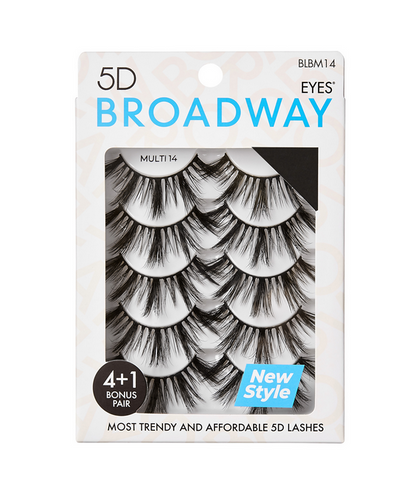 Broadway Eyes 5D Strip Lashes 5 Pair Multipack