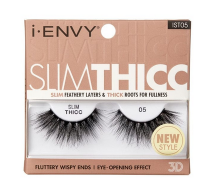 i-Envy Slim Thicc 3D Eyelashes Fluttery Wispy False Lashes Fake Lashes