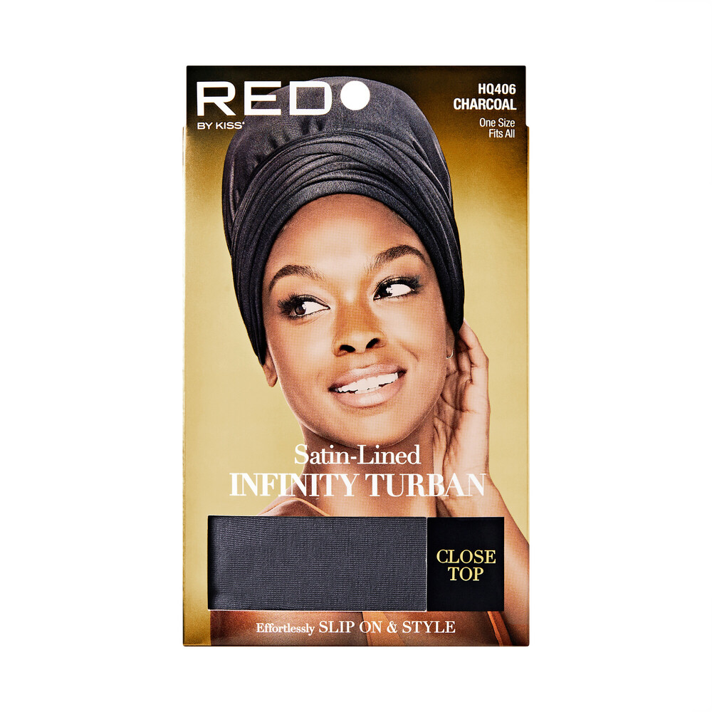 Red Satin Lined Infinity Turban