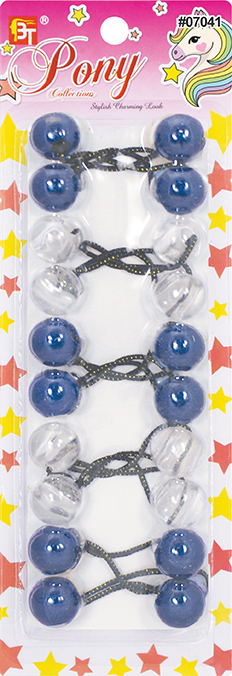 Beauty Town Kids Ponytail Holders With Beads - Assorted Colors