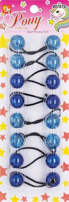 Beauty Town Kids Ponytail Holders With Beads - Assorted Colors