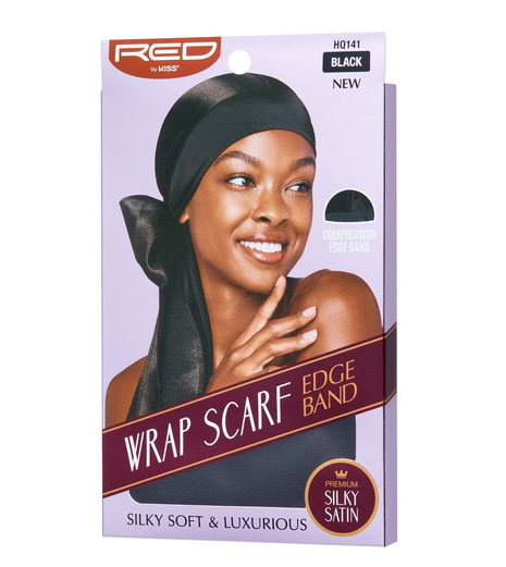 Red by Kiss Wrap Scarf plus Edge Band