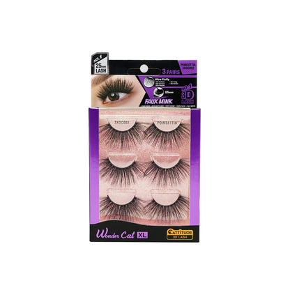 Ebin New York Wonder Cat XL 3D Lashes 3 Pairs