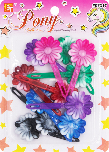 Beauty Town Two-Tone Daisy Barrettes