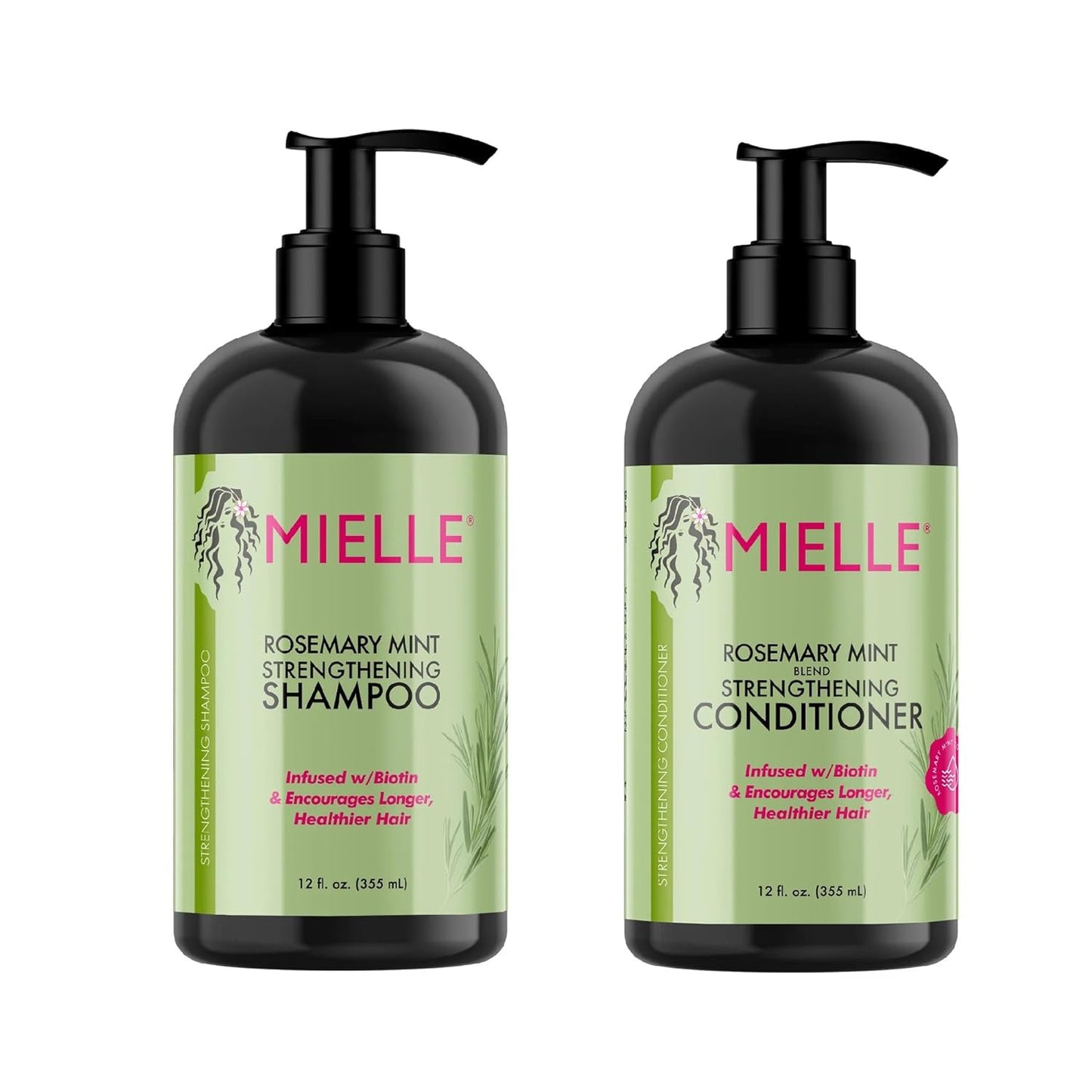 Mielle Rosemary Mint - Shampoo & Conditioner Bundle Set 12 fl oz each