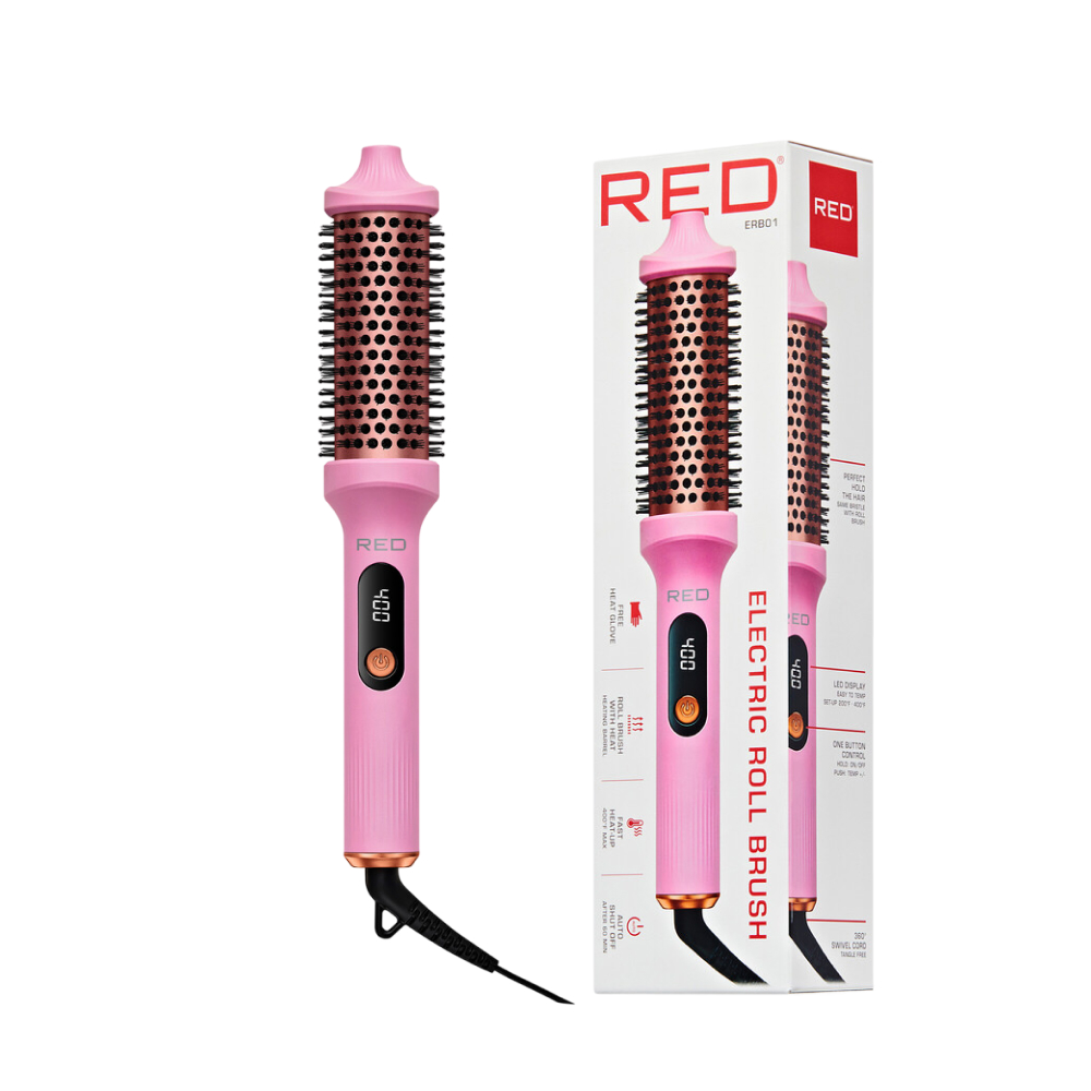 Red Electric Heat Roll Brush 1.5
