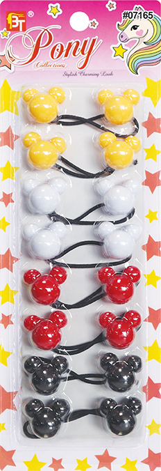 Beauty Town Kids Ponytail Holders With Beads - Assorted Colors