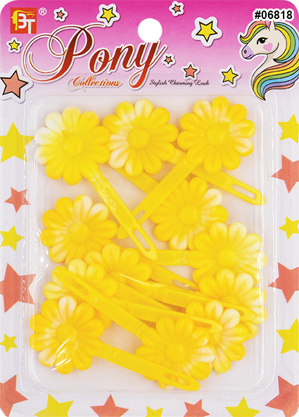 Beauty Town Two-Tone Daisy Barrettes